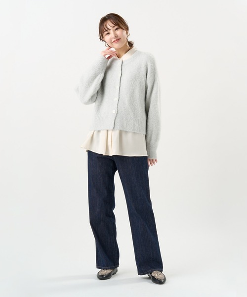 TOKYO SHIRTS(トウキョウシャツ)の「【Pitta Re:)】 スパンコール クルーネック カーディガン(カーディガン/ボレロ・レディース・オフホワイト/グレー・L/M)」の9枚目の写真
