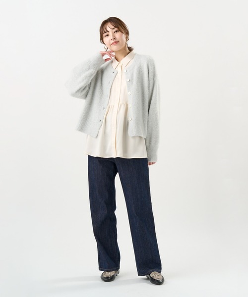 TOKYO SHIRTS(トウキョウシャツ)の「【Pitta Re:)】 スパンコール クルーネック カーディガン(カーディガン/ボレロ・レディース・オフホワイト/グレー・L/M)」の10枚目の写真
