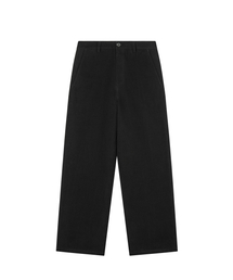 WASHED COTTON PANTS - BLACK