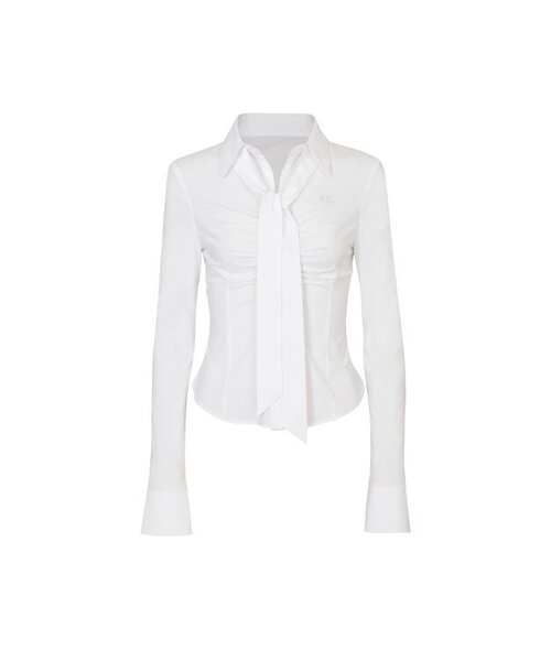 PAIN OR PLEASURE(ペインオアプレジャー)の「VIVIAN SCARF SHIRT white(シャツ/ブラウス・レディース・その他・SMALL/MEDIUM)」の1枚目の写真