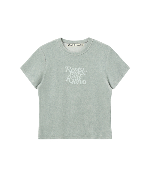 Rest&Recreation(レストアンドレクリエーション)の「VELVET LOGO T-SHIRT - MINT(Tシャツ/カットソー・レディース・その他・ONE)」の1枚目の写真