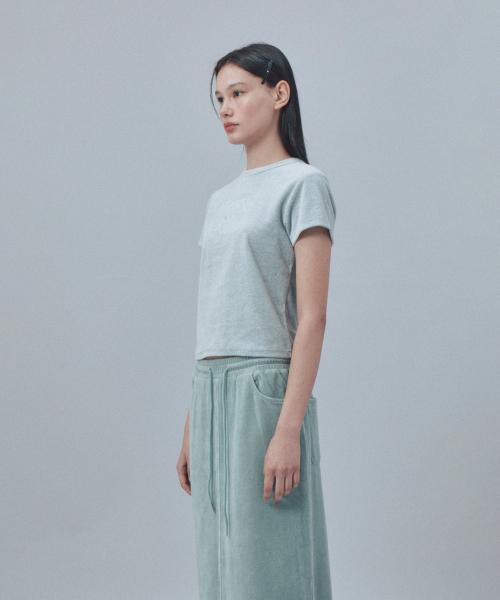 Rest&Recreation(レストアンドレクリエーション)の「VELVET LOGO T-SHIRT - MINT(Tシャツ/カットソー・レディース・その他・ONE)」の5枚目の写真