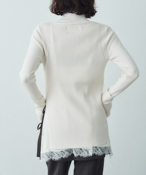 CODE A（コードエー）の「modern turtleneck knit（ニット/セーター・レディース・グレー/オフホワイト・00）」の4枚目の写真