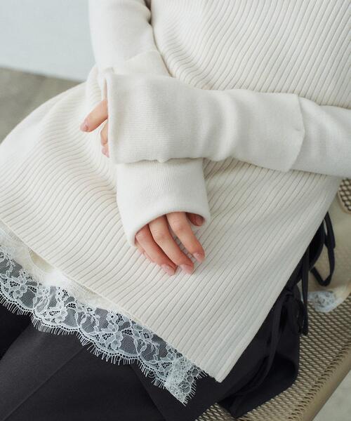 CODE A（コードエー）の「modern turtleneck knit（ニット/セーター・レディース・グレー/オフホワイト・00）」の7枚目の写真
