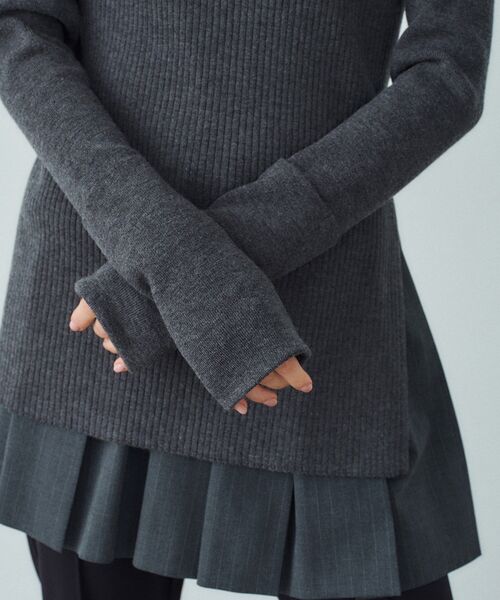 CODE A（コードエー）の「modern turtleneck knit（ニット/セーター・レディース・グレー/オフホワイト・00）」の13枚目の写真