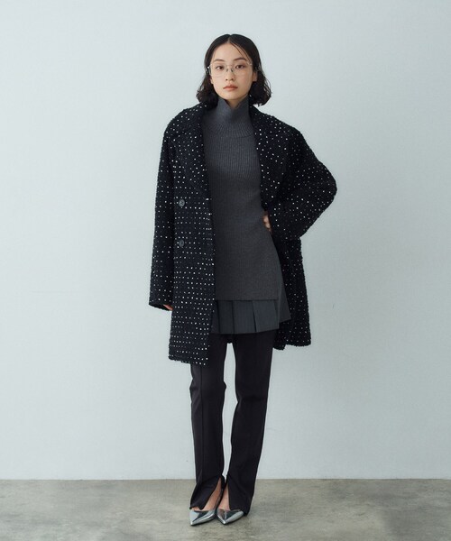 CODE A（コードエー）の「modern turtleneck knit（ニット/セーター・レディース・グレー/オフホワイト・00）」の14枚目の写真