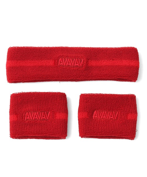 adidas(アディダス)の「adidas BY AVAVAV SWEATBAND SET / アディダス アヴァヴァヴ バンド セット(ヘアバンド・レディース・レッド・ONE SIZE)」の2枚目の写真