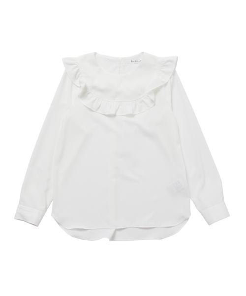 Ray BEAMS（レイビームス）の「Ray BEAMS / フリルヨーク クルーネック ブラウス（シャツ/ブラウス・レディース・オフホワイト/ブラック・ONE SIZE）」の4枚目の写真