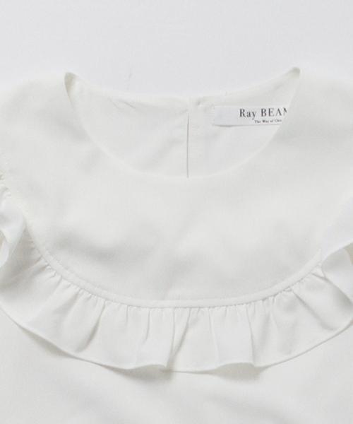 Ray BEAMS（レイビームス）の「Ray BEAMS / フリルヨーク クルーネック ブラウス（シャツ/ブラウス・レディース・オフホワイト/ブラック・ONE SIZE）」の5枚目の写真