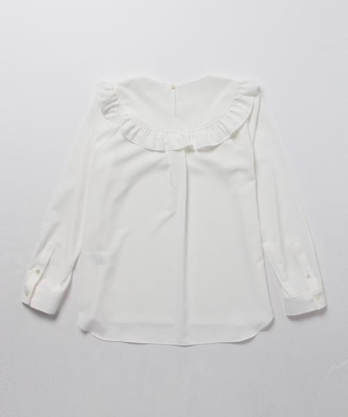 Ray BEAMS（レイビームス）の「Ray BEAMS / フリルヨーク クルーネック ブラウス（シャツ/ブラウス・レディース・オフホワイト/ブラック・ONE SIZE）」の8枚目の写真