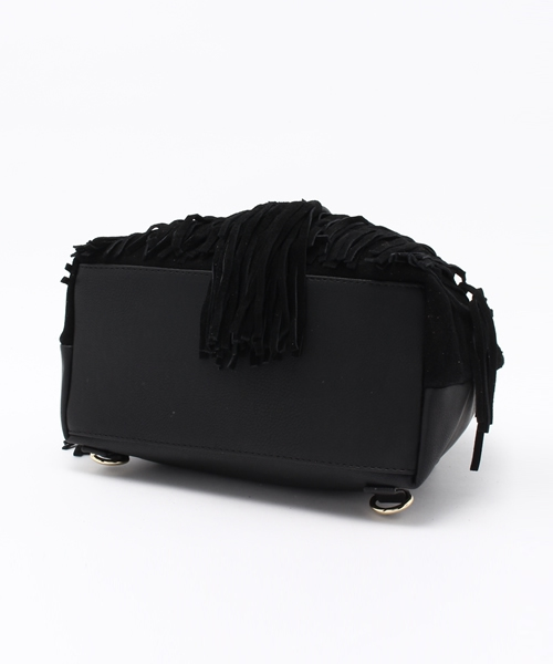 mystic（ミスティック）の「【mystic】スエードフリンジ巾着ショルダー（ショルダーバッグ・レディース・ブラック/グレー/キャメル・ﾌﾘ-）」の13枚目の写真