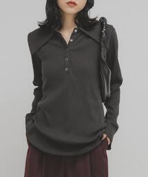 KBF | セーラーカラーリブカットソー(Tシャツ/カットソー)