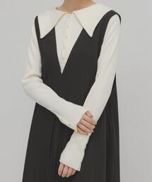 KBF | セーラーカラーリブカットソー(Tシャツ/カットソー)