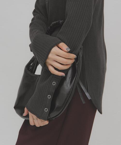 KBF（ケイビーエフ）の「セーラーカラーリブカットソー（Tシャツ/カットソー・レディース・チャコールグレー/ネイビー/アイボリー・ONE）」の9枚目の写真