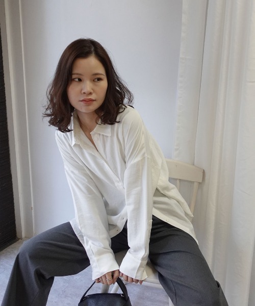 CORNERS(コーナーズ)の「ポプリン2wayカシュクールシャツ(シャツ/ブラウス・レディース・ブラック/チャコールグレー/ホワイト/ブラウン・M)」の21枚目の写真