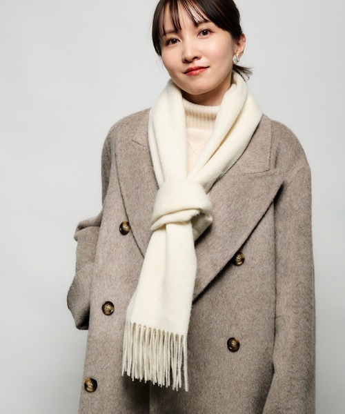 カシミヤ100% 洗える 無地 大判 マフラー ストール（ストール/ショール
