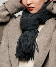 MOONBAT ムーンバット　ミンク　マフラー　グレー MOONBAT（ムーンバット） ストール マフラー カシミヤ100% 洗える 無地