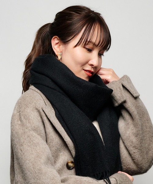 カシミヤ100% 洗える 無地 大判 マフラー ストール（ストール/ショール