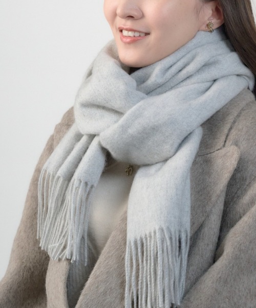 カシミヤ100% 洗える 無地 大判 マフラー ストール（ストール/ショール