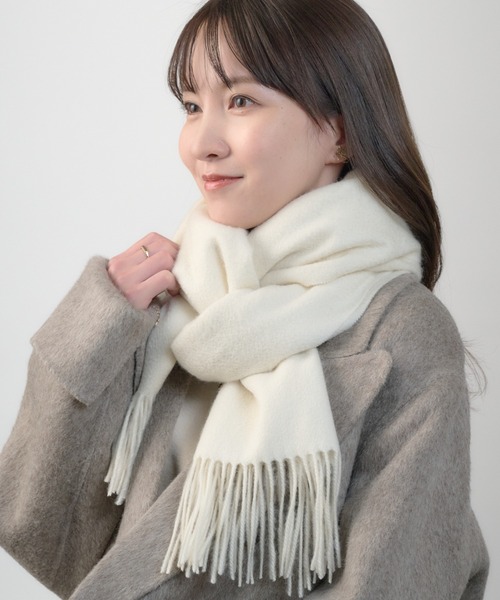 カシミヤ100% 洗える 無地 大判 マフラー ストール（ストール/ショール