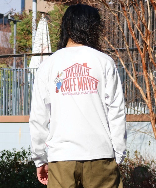 KRIFF MAYER(クリフメイヤー)の「【綿100%】クリフラビットロンT(ワーク)(Tシャツ/カットソー・メンズ・チャコール/ミント/オレンジ/イエロー/オフホワイト・LARGE/MEDIUM/X-LARGE)」の2枚目の写真