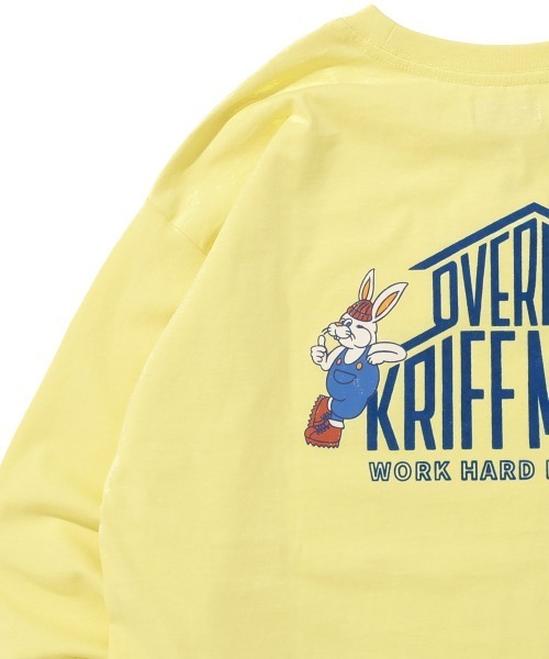 KRIFF MAYER(クリフメイヤー)の「【綿100%】クリフラビットロンT(ワーク)(Tシャツ/カットソー・メンズ・チャコール/ミント/オレンジ/イエロー/オフホワイト・LARGE/MEDIUM/X-LARGE)」の4枚目の写真