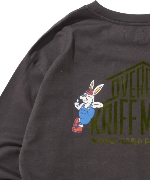 KRIFF MAYER(クリフメイヤー)の「【綿100%】クリフラビットロンT(ワーク)(Tシャツ/カットソー・メンズ・チャコール/ミント/オレンジ/イエロー/オフホワイト・LARGE/MEDIUM/X-LARGE)」の3枚目の写真
