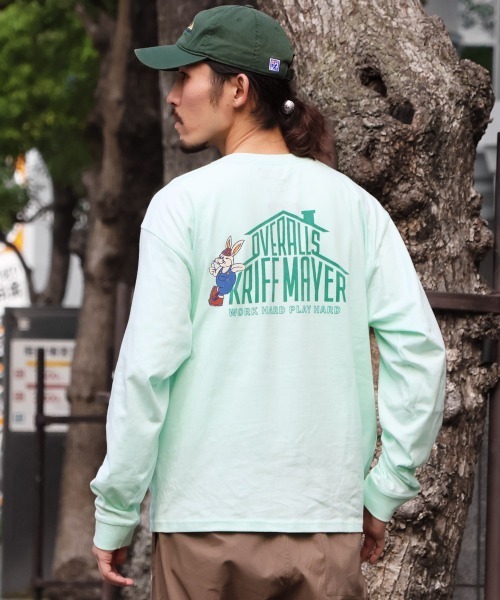KRIFF MAYER(クリフメイヤー)の「【綿100%】クリフラビットロンT(ワーク)(Tシャツ/カットソー・メンズ・チャコール/ミント/オレンジ/イエロー/オフホワイト・LARGE/MEDIUM/X-LARGE)」の1枚目の写真