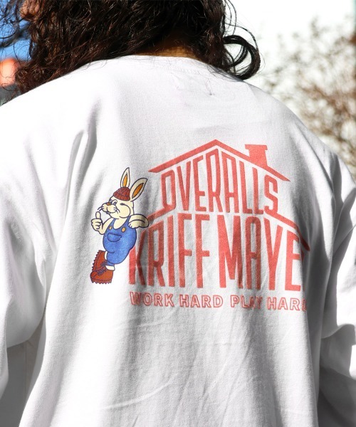 KRIFF MAYER(クリフメイヤー)の「【綿100%】クリフラビットロンT(ワーク)(Tシャツ/カットソー・メンズ・チャコール/ミント/オレンジ/イエロー/オフホワイト・LARGE/MEDIUM/X-LARGE)」の8枚目の写真