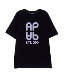 エイピー エイピー スーピマコットン ラウンドネック 半袖Tシャツ_ブラック