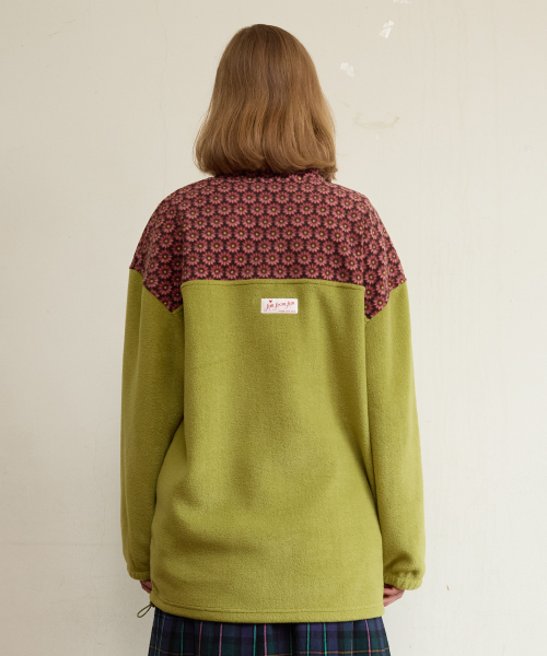 FUN FROM FUN（ファンフロムファン）の「Flower Child Fleece, Green（スウェット・レディース・その他・OS）」の3枚目の写真