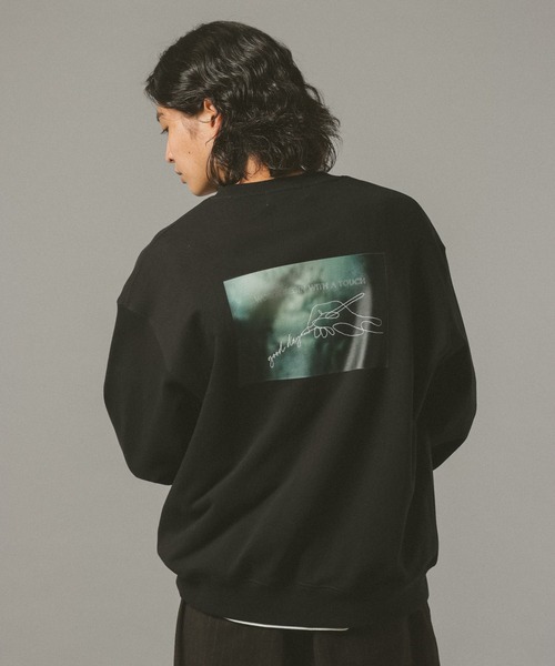RAGEBLUE（レイジブルー）の「【ponchi】コラボイラストフォトスウェット（スウェット・メンズ・その他4/ブラック/ダークブラウン・LARGE/MEDIUM）」の2枚目の写真