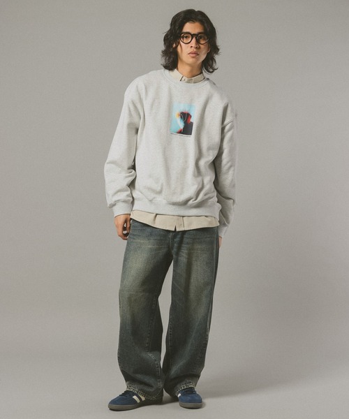 RAGEBLUE（レイジブルー）の「【ponchi】コラボイラストフォトスウェット（スウェット・メンズ・その他4/ブラック/ダークブラウン・LARGE/MEDIUM）」の5枚目の写真