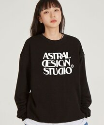 アストラルデザインスタジオ ワッフル 裏毛 スウェット_ブラック