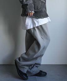 ワイド裾リブスウェットパンツ