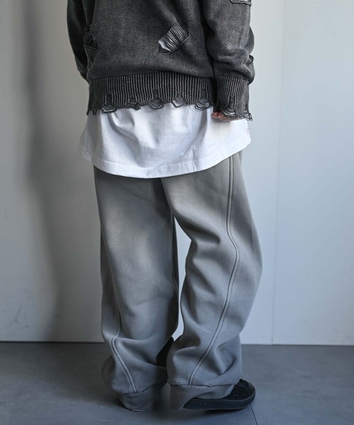 CREARE -LINO-(クレアーレリノ)の「ワイド裾リブスウェットパンツ(スウェットパンツ・メンズ・グレー/ブラック・MEDIUM/LARGE)」の16枚目の写真