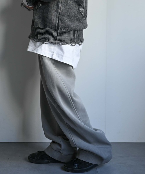 CREARE -LINO-(クレアーレリノ)の「ワイド裾リブスウェットパンツ(スウェットパンツ・メンズ・グレー/ブラック・MEDIUM/LARGE)」の18枚目の写真