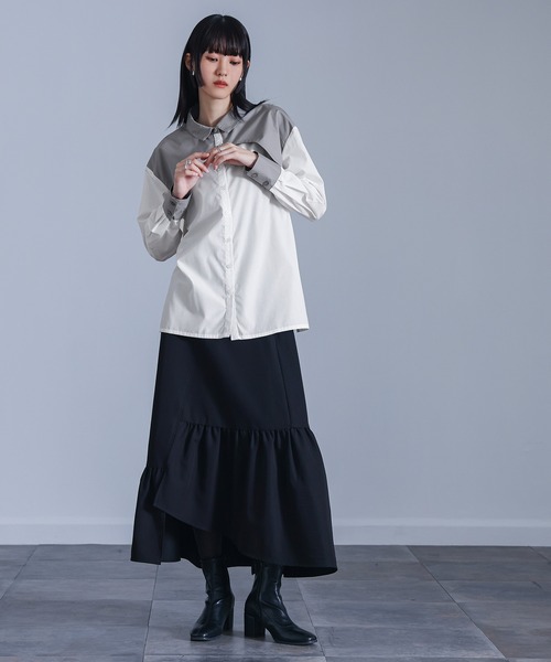 kOhAKU(コハク)の「配色ボウタイシャツ(シャツ/ブラウス・レディース・オフホワイト/ブラック・1/2)」の13枚目の写真