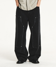 GARDEN EXPRESS（ガーデンエクスプレス）の「Raw Edge Carpenter Denim (black)（デニムパンツ）」