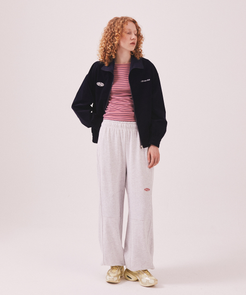 MENASOO（ミナス）の「Brushed Striped Boatneck Long T Shirt_Pink（Tシャツ/カットソー・レディース・PINK・F）」の4枚目の写真