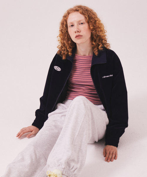 MENASOO（ミナス）の「Brushed Striped Boatneck Long T Shirt_Pink（Tシャツ/カットソー・レディース・PINK・F）」の5枚目の写真