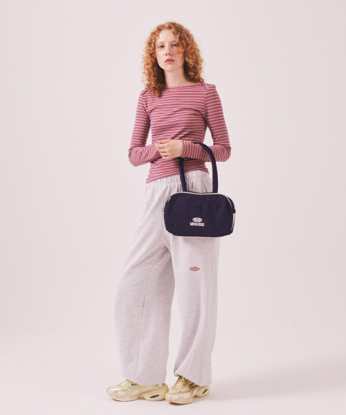 MENASOO（ミナス）の「Brushed Striped Boatneck Long T Shirt_Pink（Tシャツ/カットソー・レディース・PINK・F）」の10枚目の写真