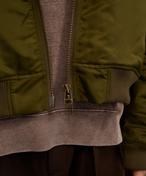 Forte（フォルテ）（フォルテ）の「Back Line Zip MA-1/バックラインジップエムエーワン（MA-1・メンズ・ブラック/カーキ・MEDIUM/LARGE）」の13枚目の写真