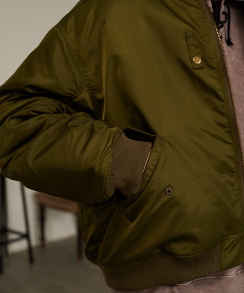 Forte（フォルテ）（フォルテ）の「Back Line Zip MA-1/バックラインジップエムエーワン（MA-1・メンズ・ブラック/カーキ・MEDIUM/LARGE）」の12枚目の写真