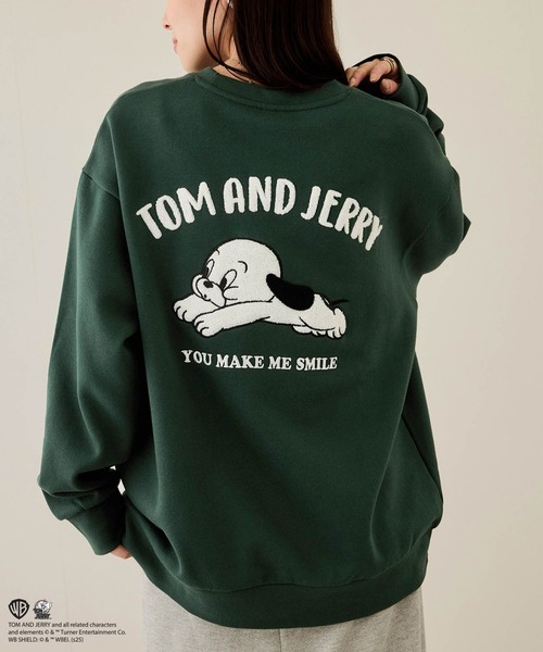 TOM&JERRY 子犬サガラ刺繍トレーナー（スウェット）｜TOM&JERRY（トム