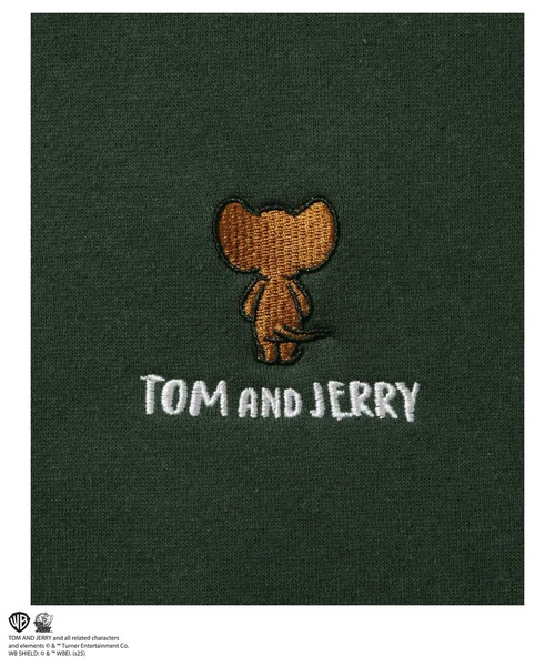 Tom＆Jerry（トムアンドジェリー）の「【TOM&JERRY/トムアンドジェリー 】子犬サガラ刺繍トレーナー（スウェット・メンズ・グレイッシュベージュ/グリーン・S/M/L/XL）」の10枚目の写真