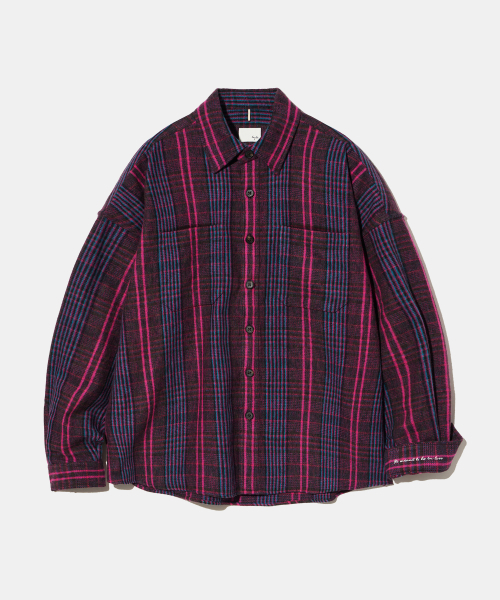 Diamond Layla(ダイアモンドレイラ)の「Lava Flow Fluff Cotton Check Shirt S162 Opera Pink(シャツ/ブラウス・レディース・その他・SMALL/MEDIUM/LARGE/X-LARGE)」の1枚目の写真