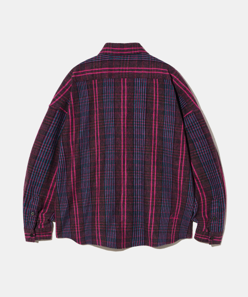 Diamond Layla(ダイアモンドレイラ)の「Lava Flow Fluff Cotton Check Shirt S162 Opera Pink(シャツ/ブラウス・レディース・その他・SMALL/MEDIUM/LARGE/X-LARGE)」の2枚目の写真
