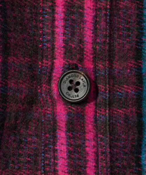 Diamond Layla(ダイアモンドレイラ)の「Lava Flow Fluff Cotton Check Shirt S162 Opera Pink(シャツ/ブラウス・レディース・その他・SMALL/MEDIUM/LARGE/X-LARGE)」の6枚目の写真