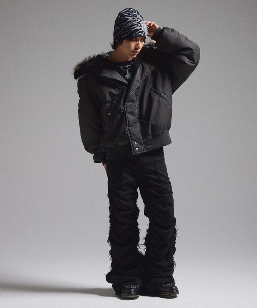 GRANCY（グランシー）の「【GRANCY】F-ing Decorated Beanie / 狂飾ビーニー（ニットキャップ/ビーニー・メンズ・ブラック/ピンク/カーキ・FREE）」の11枚目の写真